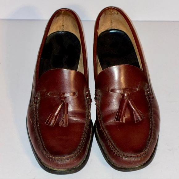 Florsheim Royal Imperial Burgundy Tassel Loafers Oxblood Men’s Size 9D Vtg